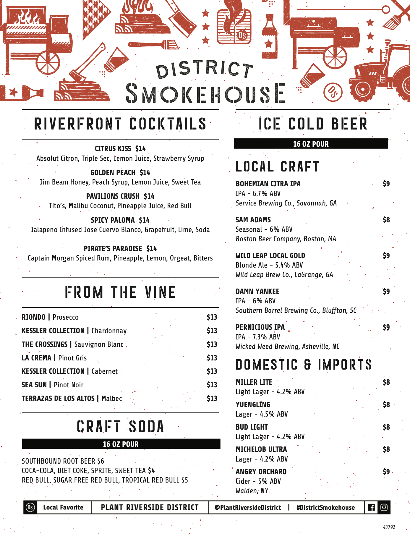 District Smokehouse Spring Menu